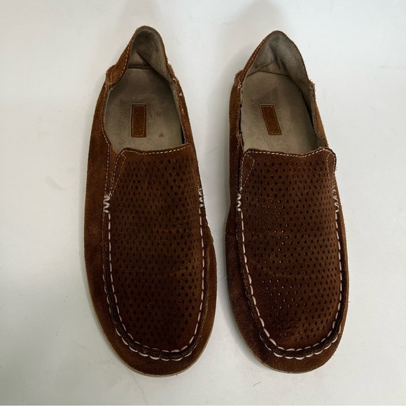 OluKai Nohea Perforated Brown Suede Leather Slip On Loafers Women's 8.5 - Picture 7 of 11